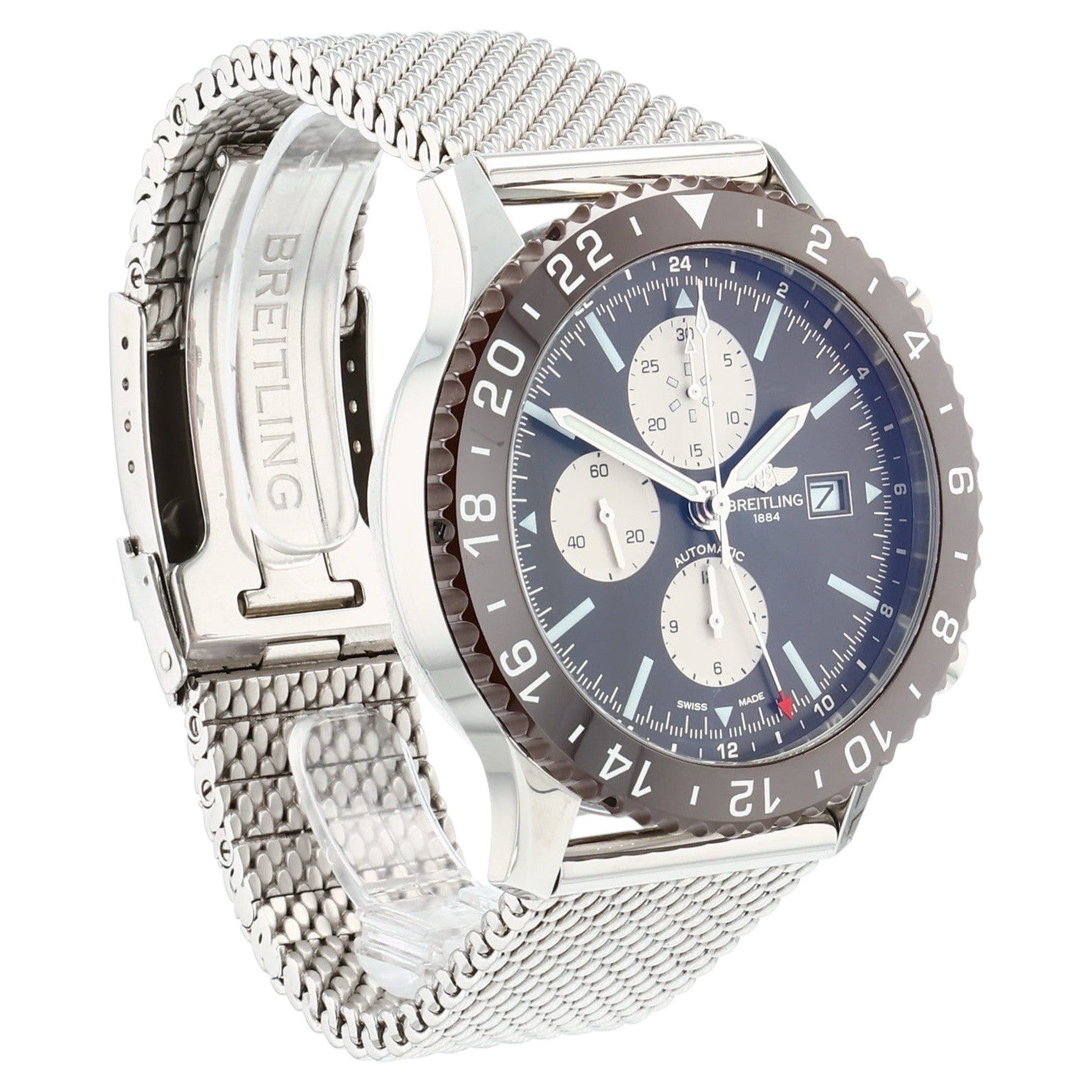 Breitling Chronoliner Brown Dial Stainless 46mm Automatic Men’s Watch Y24310