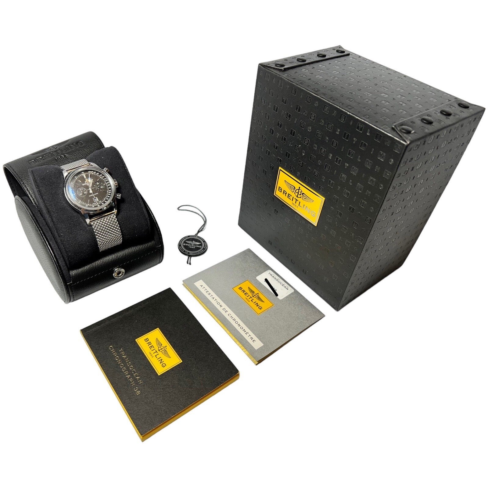 BREITLING Transocean A41310 Chronograph Date Automatic Men's Watch With Box