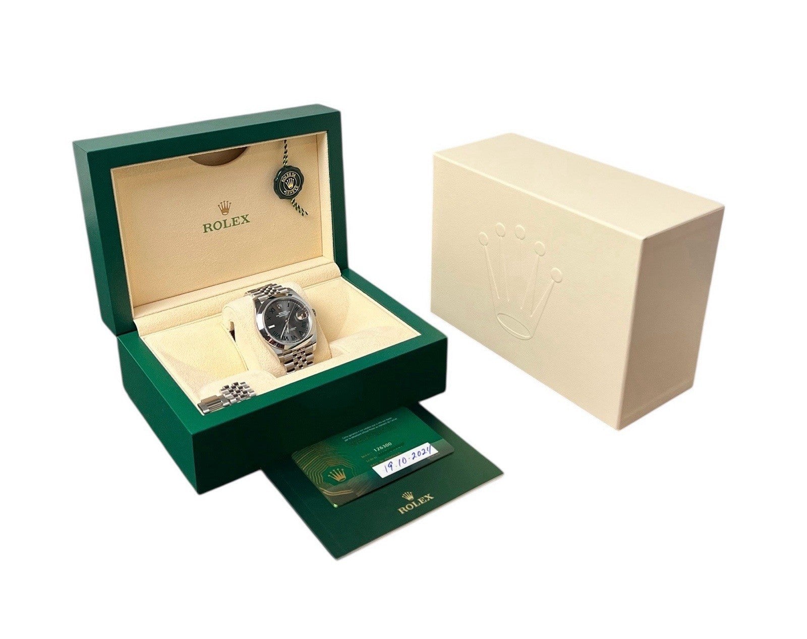 Rolex Datejust Stainless Steel Grey Dial 41mm Automatic Movement Men’s 126300