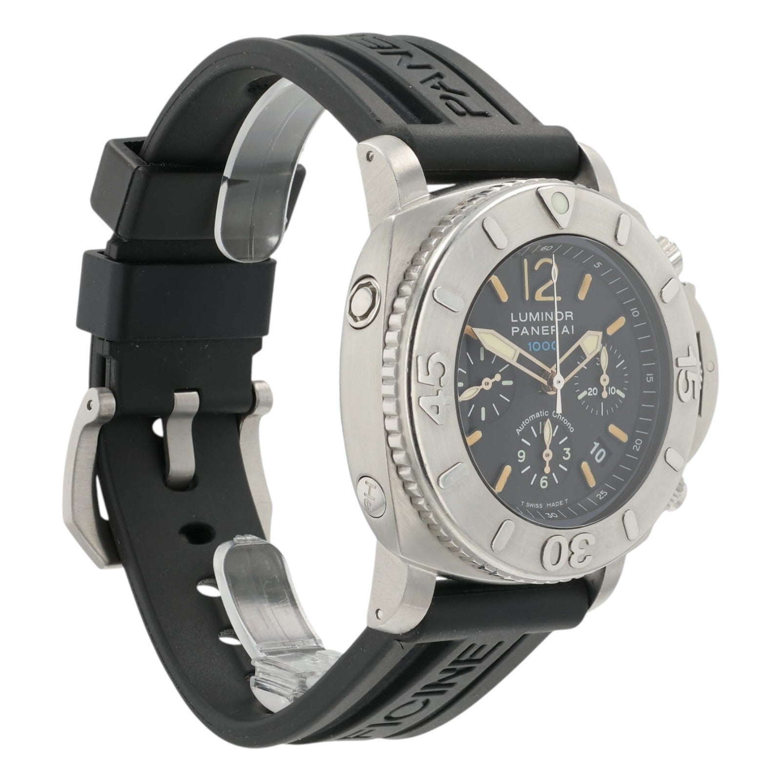 Panerai Luminor Submersible 1950 Chrono Black Dial Steel 47mm Automatic PAM00187