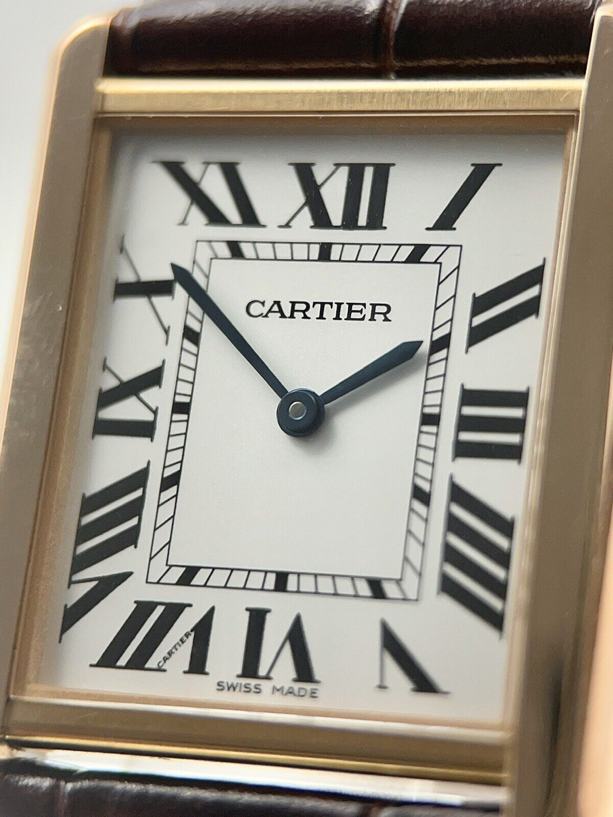 Cartier Tank Solo 18k Rose Gold And Steel Men’s Quartz Watch 3167