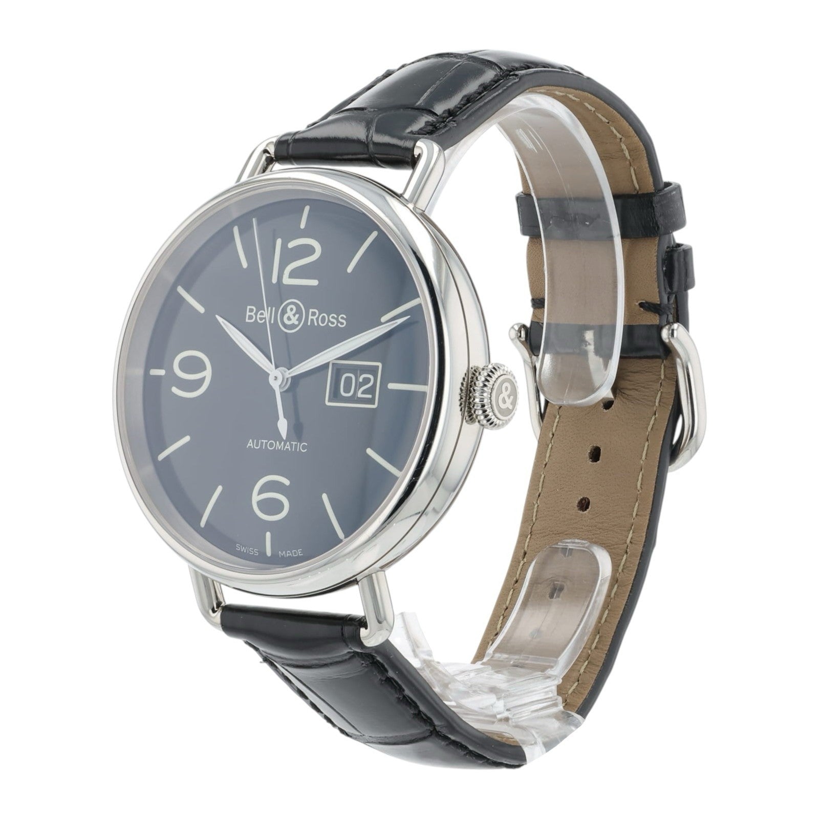 Bell & Ross Grande Date Black Dial Stainless Steel 45mm Automatic Men’s WW1-96