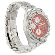 Breitling Chronomat Evolution Red Dial Stainless Steel 43mm Auto Mens A13356