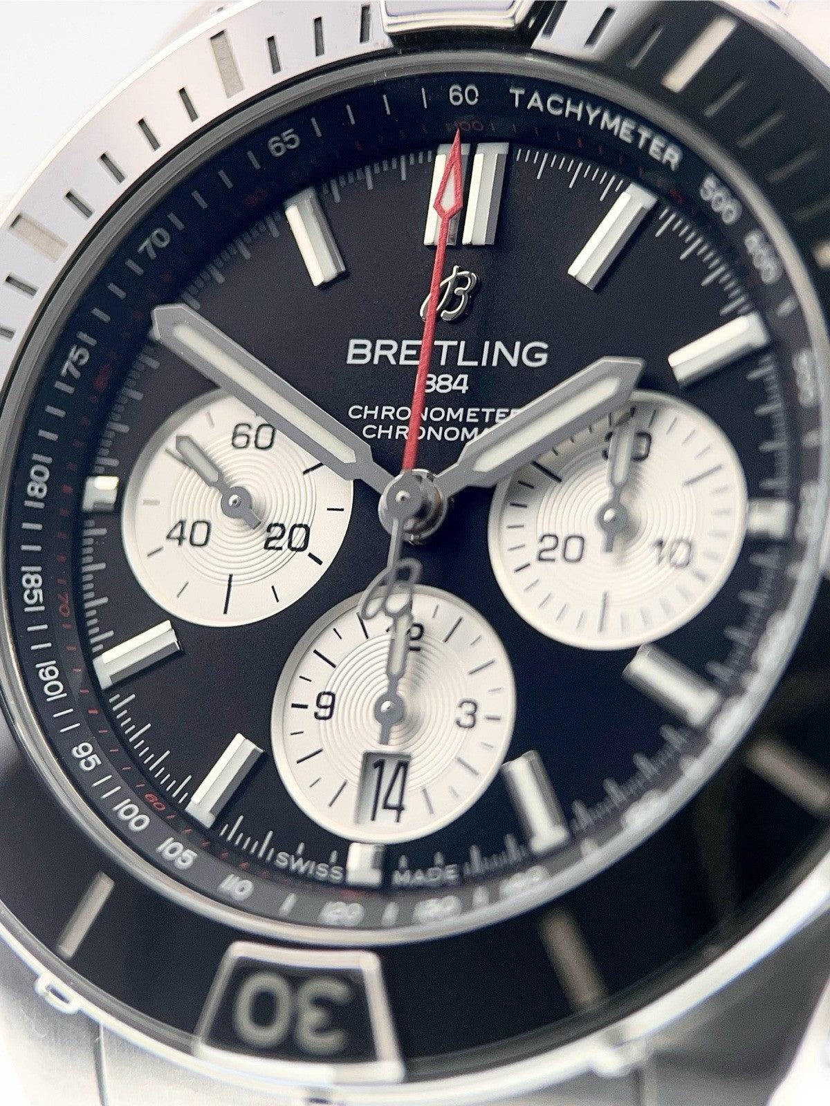 Breitling Chronomat Stainless Steel Black Dial 44mm Automatic Men's Watch AB0136