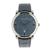 Harry Winston Midnight 18k White Gold Blue Dial 42mm Automatic Mens MIDAHD42