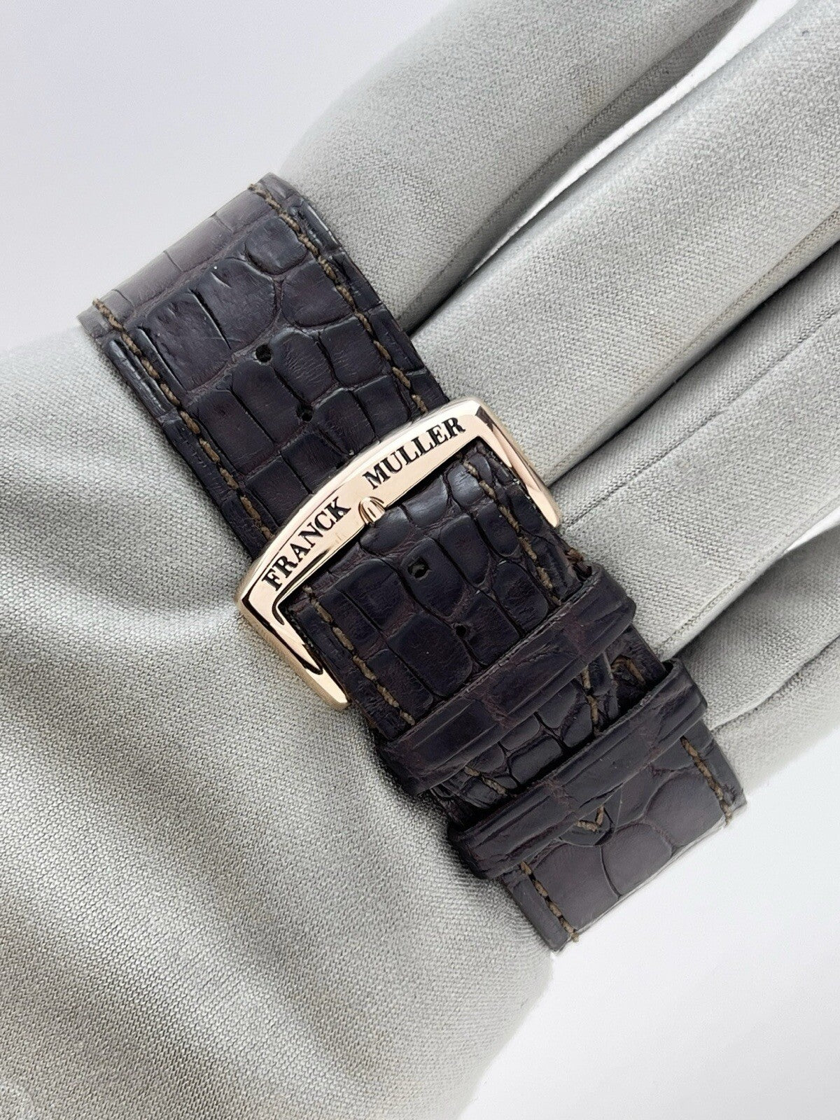 Franck Muller Long Island 18k Rose Gold 36mm Silver Dial Automatic Watch 1000SC