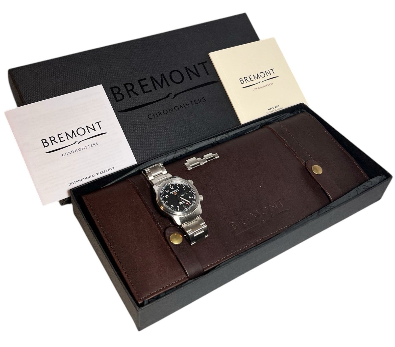 Bremont MB Stainless Steel Black Dial 43mm Automatic Movement Men’s Watch MBII