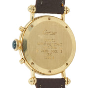 Cartier Diablo 18k Yellow Gold White Dial 32mm Quartz Movement Womens Watch 1400