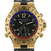 Bvlgari Diagono Scuba Black Dial 18k Yellow Gold 40mm Automatic Men’s GMT 40 G
