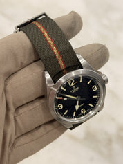 2022 Tudor Ranger Stainless Steel Black Dial Fabric Strap Mens Watch 79950 - B/P