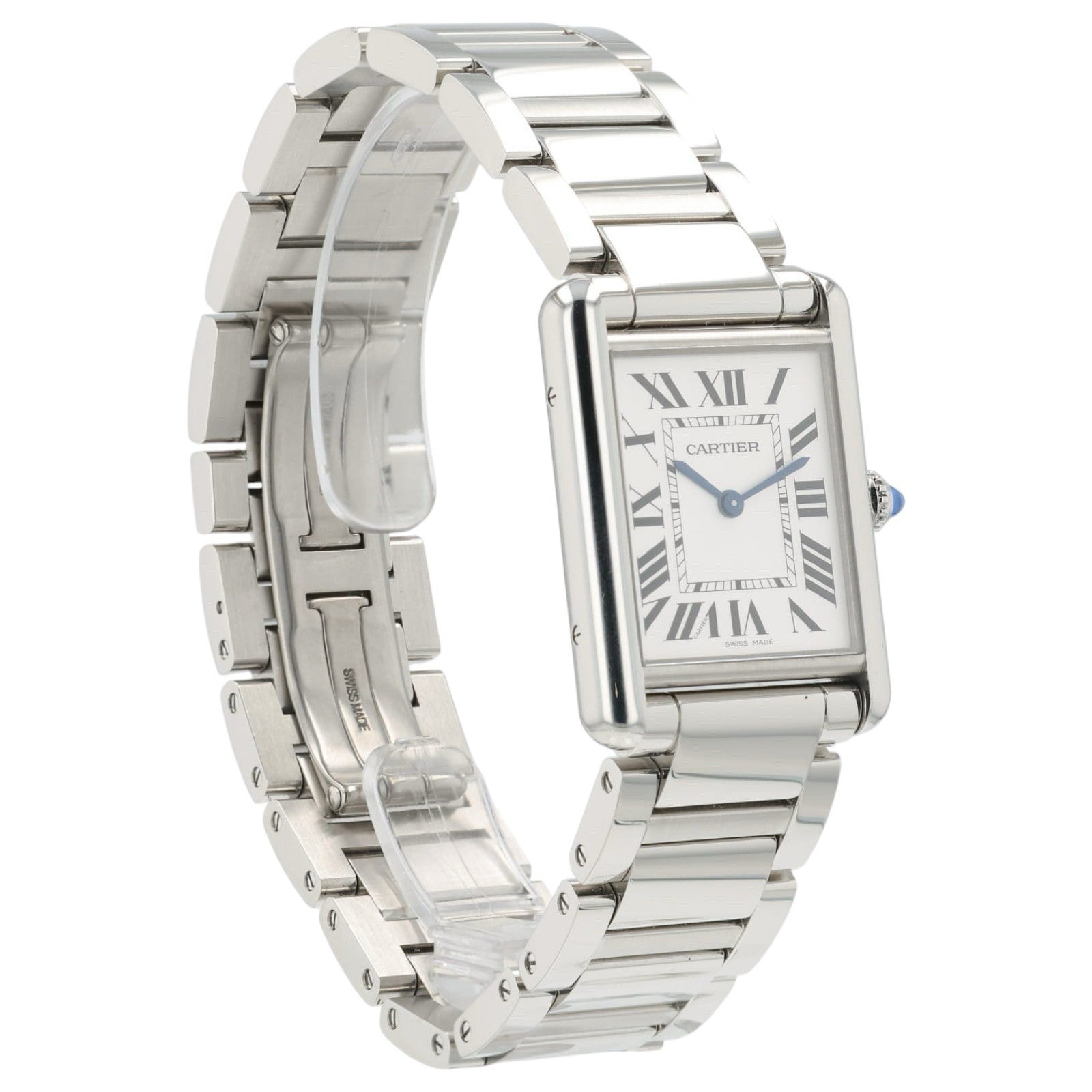 Cartier Tank Must Silver Dial Stainless Steel 26mm Quartz Unisex Watch WSTA0052
