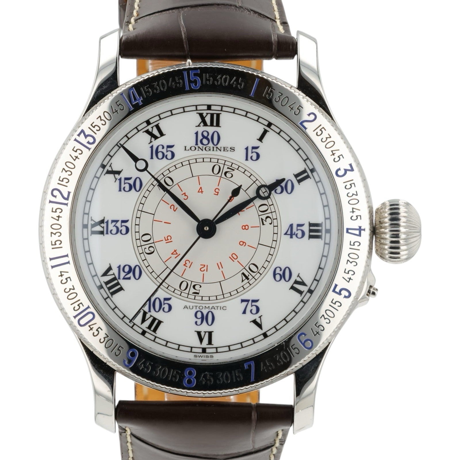 Longines Lindbergh White Dial Stainless Steel 47.5mm Automatic Mens L2.678.4