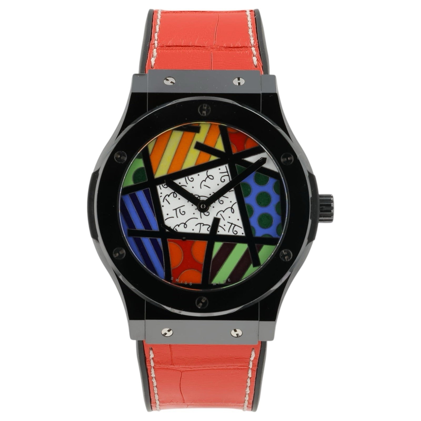 Hublot Classic Fusion Pop Art Dial Ceramic 45mm Manual Wind Mens 515.CS.0910.LR