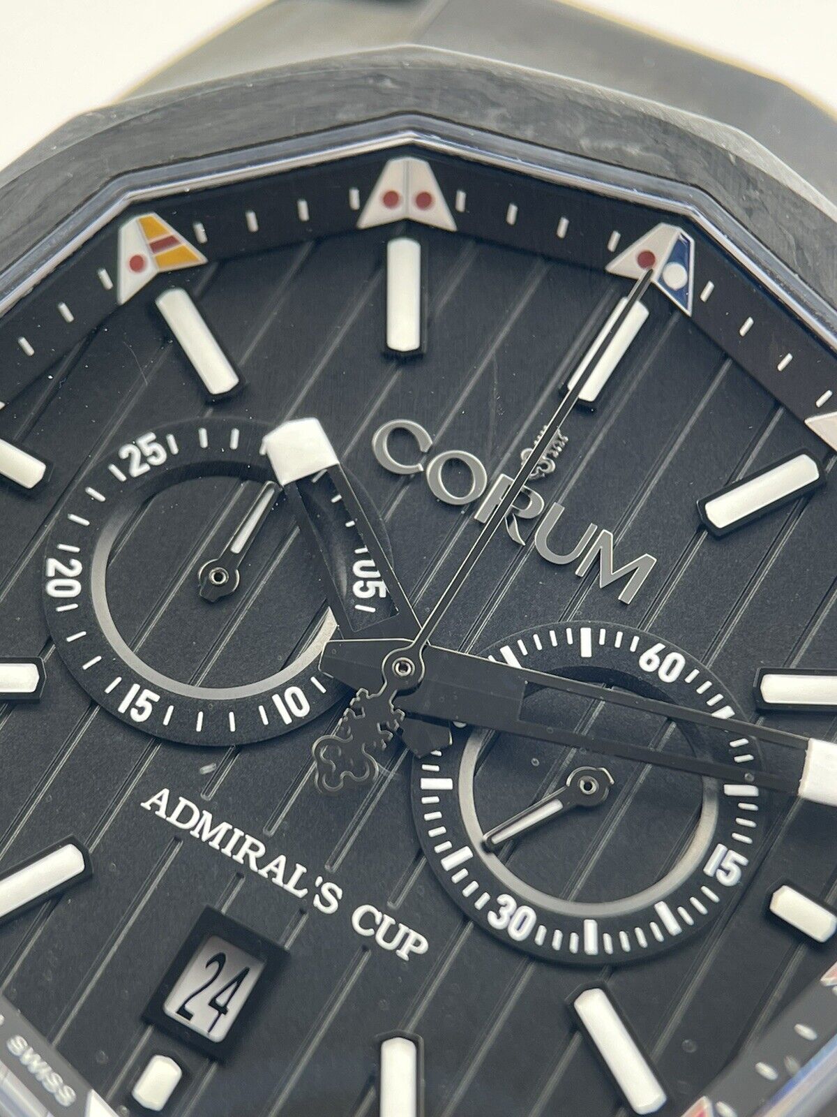 Corum Admirals Cup Chrono Men's Watch 01.0116 Steel PVD and Carbon