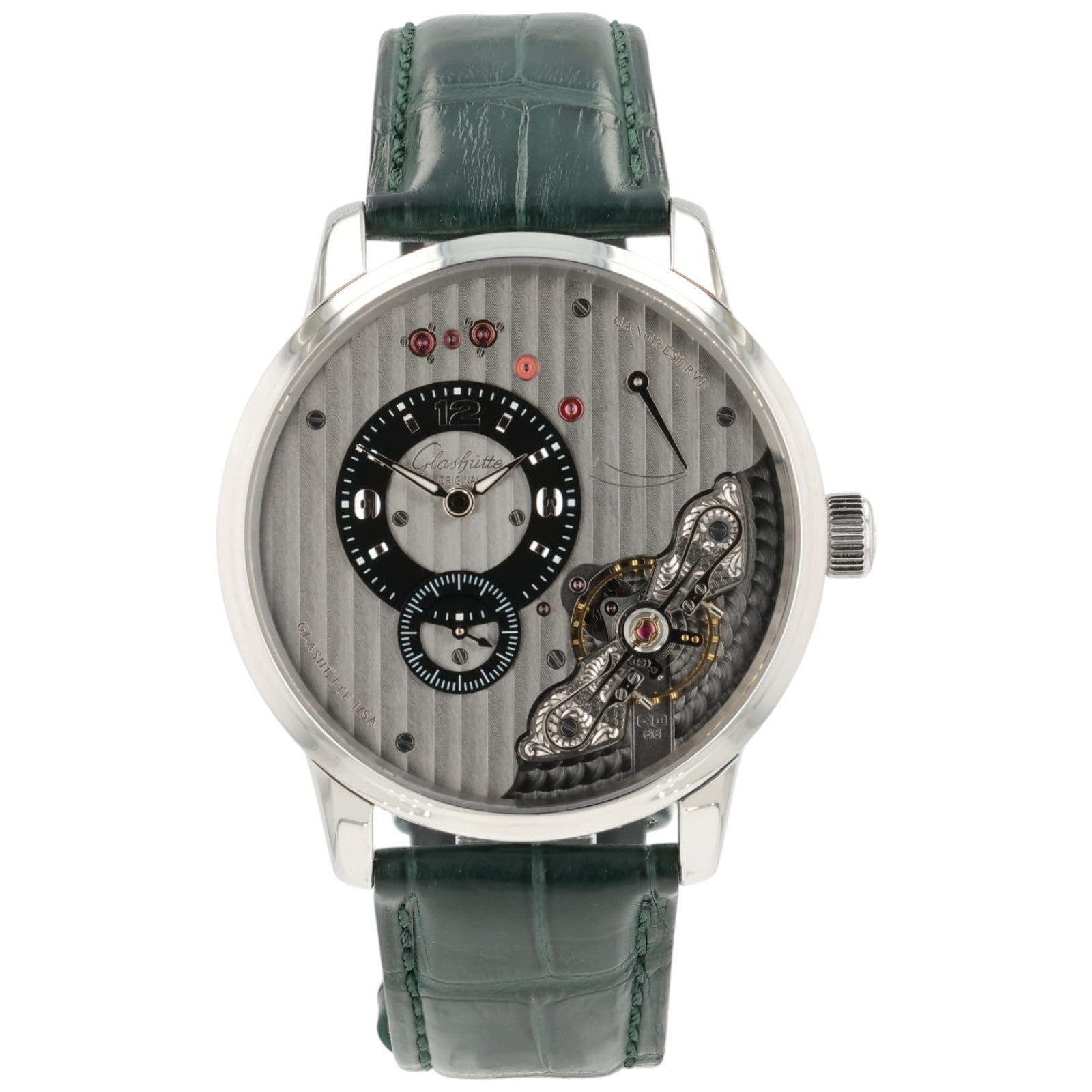 Gashutte Original PanoInverse Gray dial Steel 42mm Manual Wind 1-66-06-04-22-05