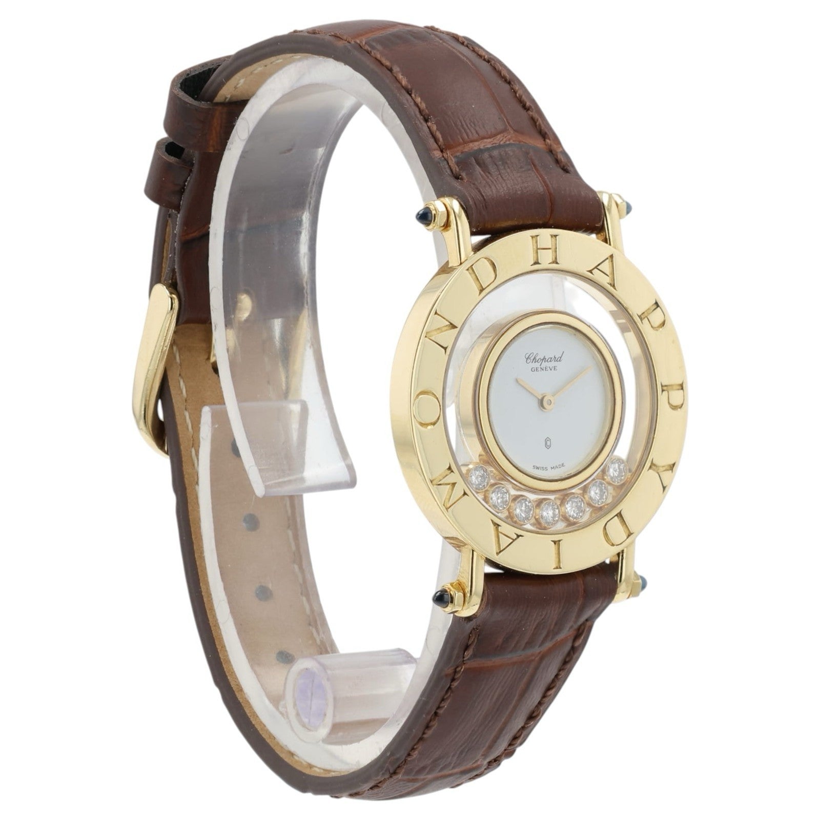 Chopard Happy Diamonds White Dial 18k Gold 26mm Quartz Women's Watch 21/288323