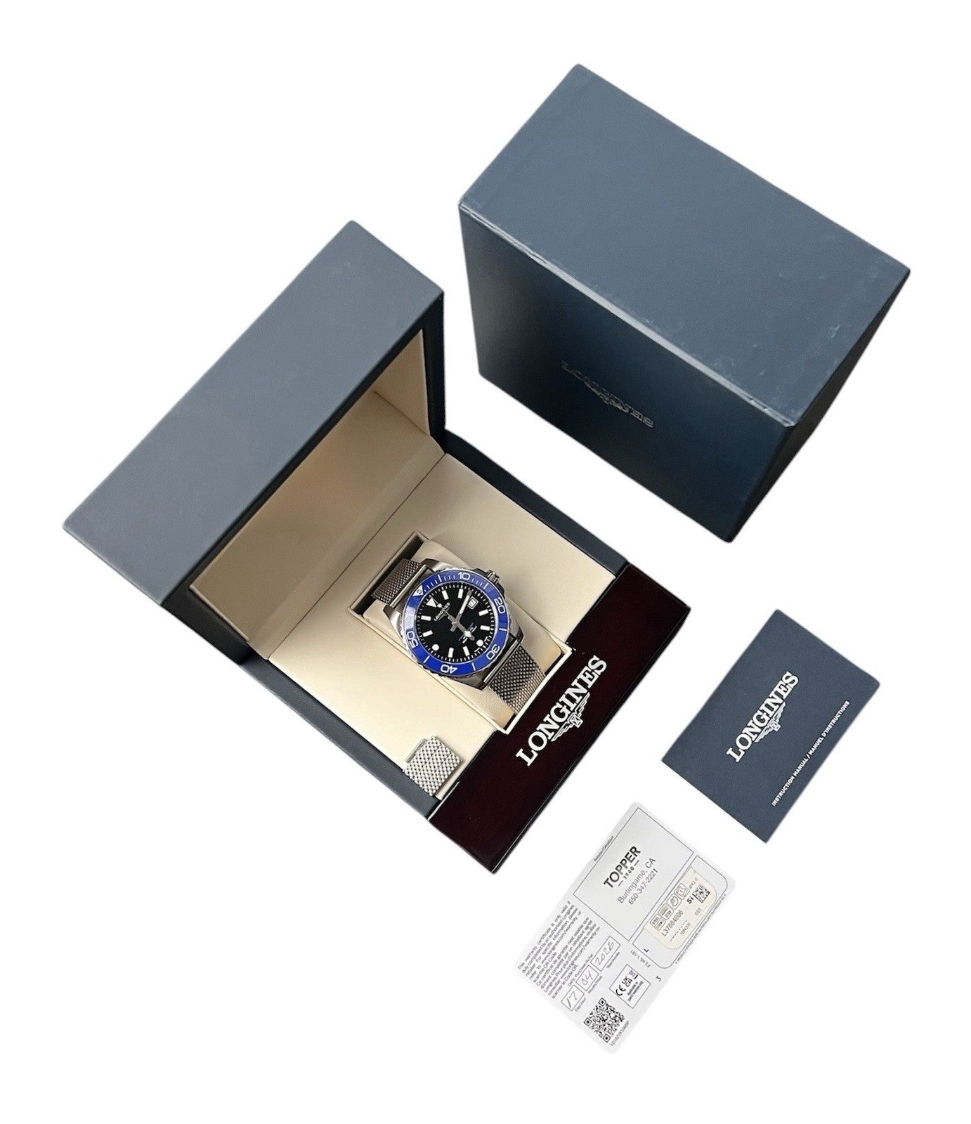 Longines Hydroconquest Black Dial Stainless Steel 42mm Automatic Mens L3.788.4