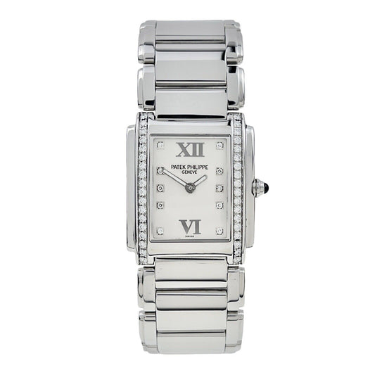 Patek Philippe Twenty-4 Stainless Steel Diamond 25mm Quartz Watch 4910