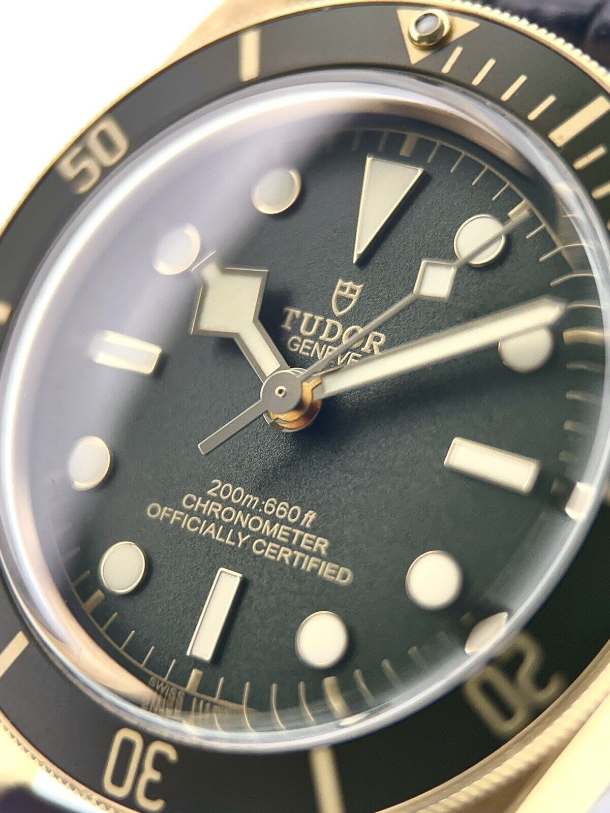 Tudor Black Bay 18k Yellow Gold Green Dial 39mm Automatic Men’s Watch 79018V