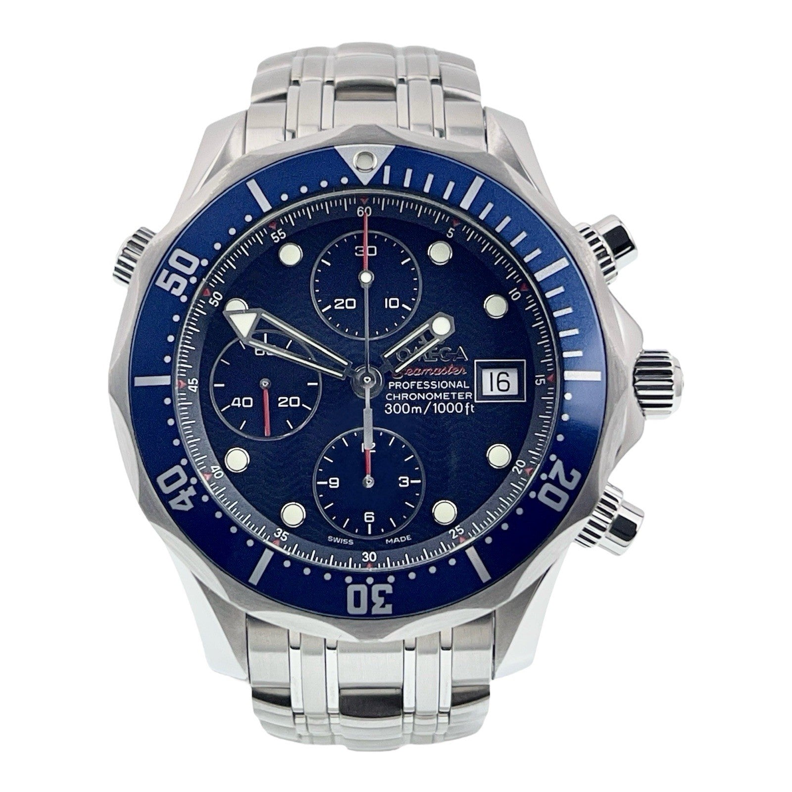 Omega Seamaster Diver Steel Blue Dial 41.5mm Automatic Mens Watch 2225.80.00