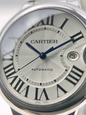 SERVICED Cartier Ballon Bleu Steel 42mm Automatic Men’s Watch 3001 Box/Papers