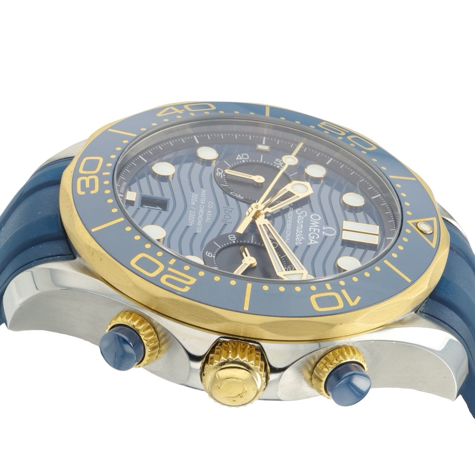 Omega Seamaster Diver Gold & Steel Blue Dial 44mm Automatic 210.22.44.51.03.001