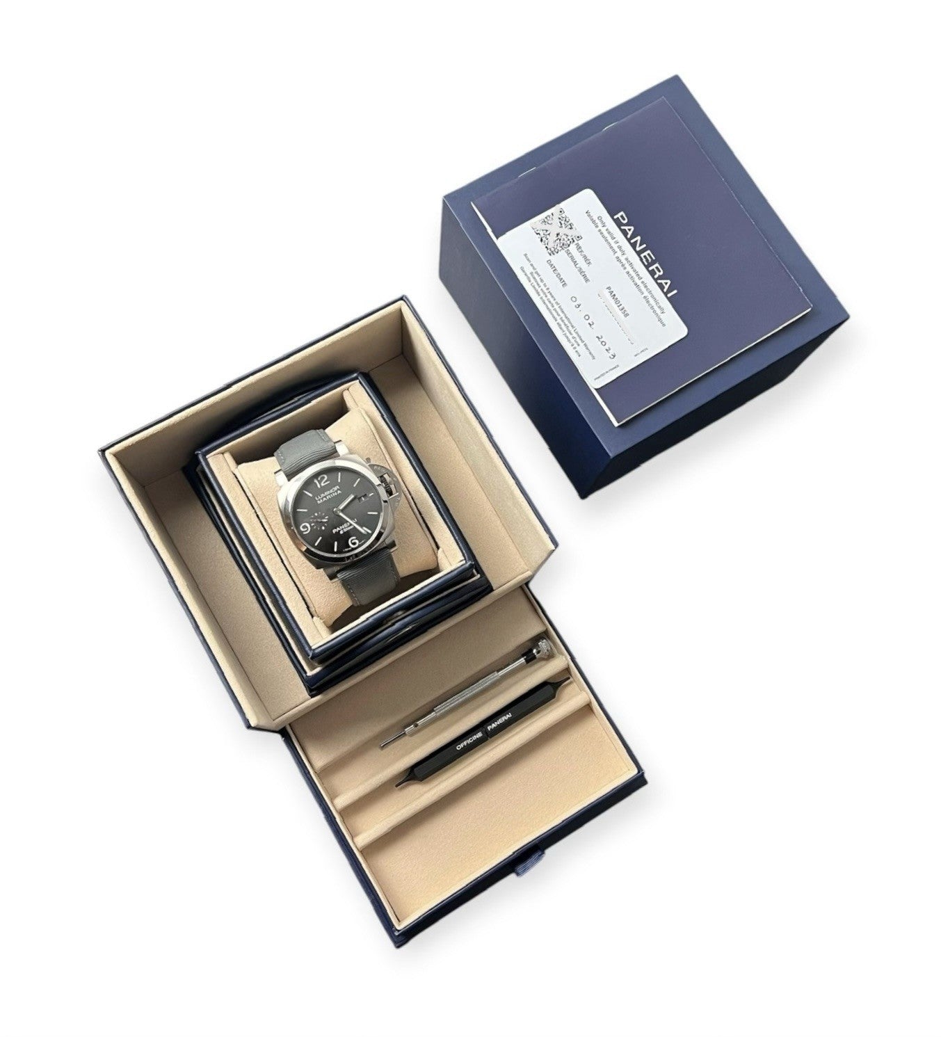 Panerai Luminor Marina Gray Stainless Steel 44mm Automatic Men’s Watch PAM01358