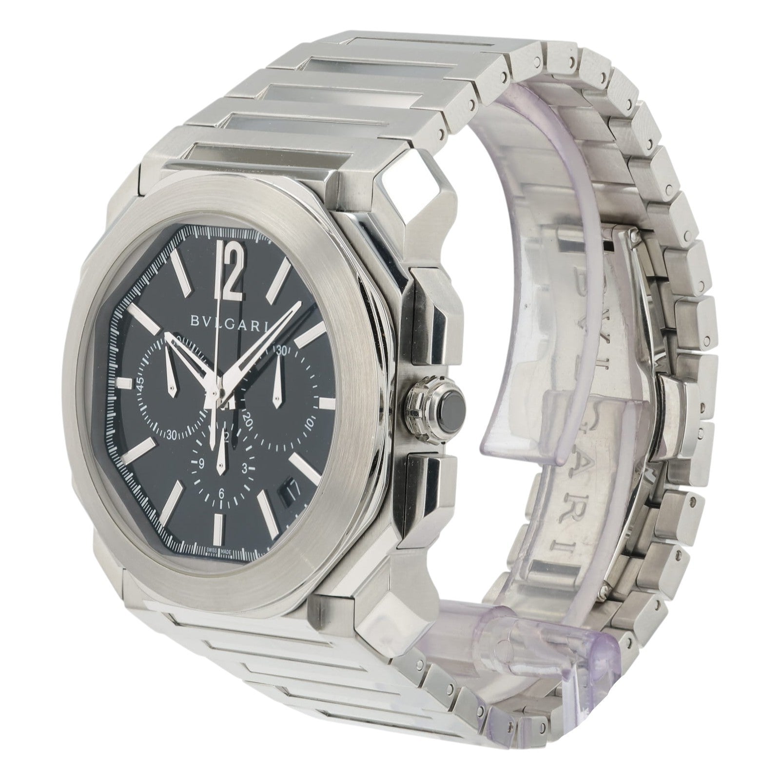 Bulgari Octo Chrono Black Dial Stainless Steel 41mm Automatic Mens BGO 41 S CH