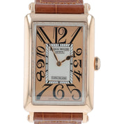 Franck Muller Long Island 18k Rose Gold Salmon Dial 36x26mm Quartz Watch 952QZ