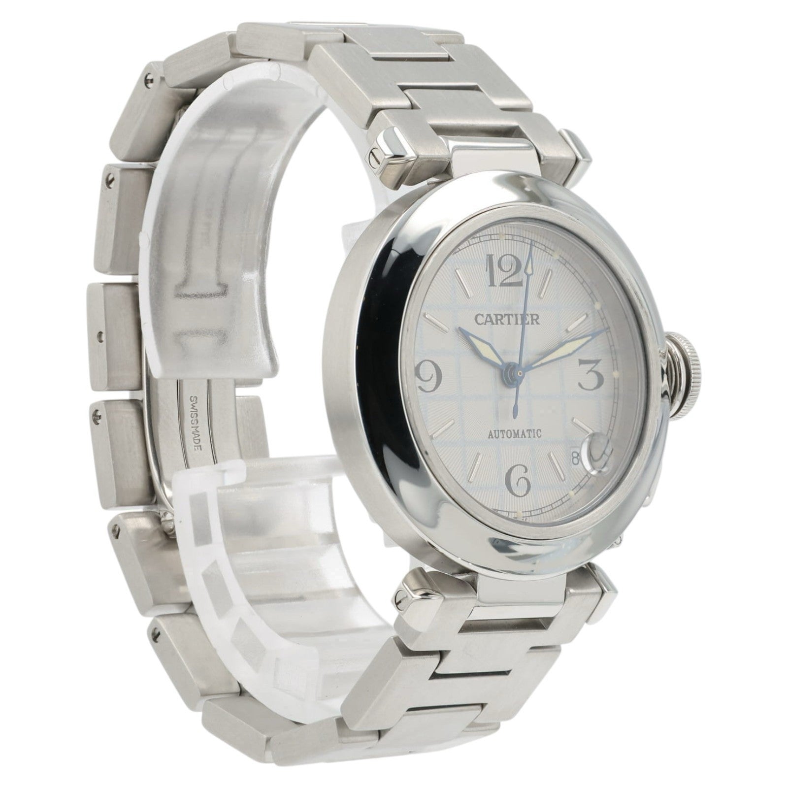 Cartier Pasha Gray Dial Stainless Steel 35mm Automatic Movement Mens Watch 2324