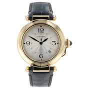 Cartier Pasha Silver Color Dial 18k Yellow Gold 42mm Automatic Mens WGPA0007