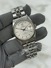 Tudor Prince Date Day Gold Bezel 36mm Linen Automatic Men’s Watch 76214