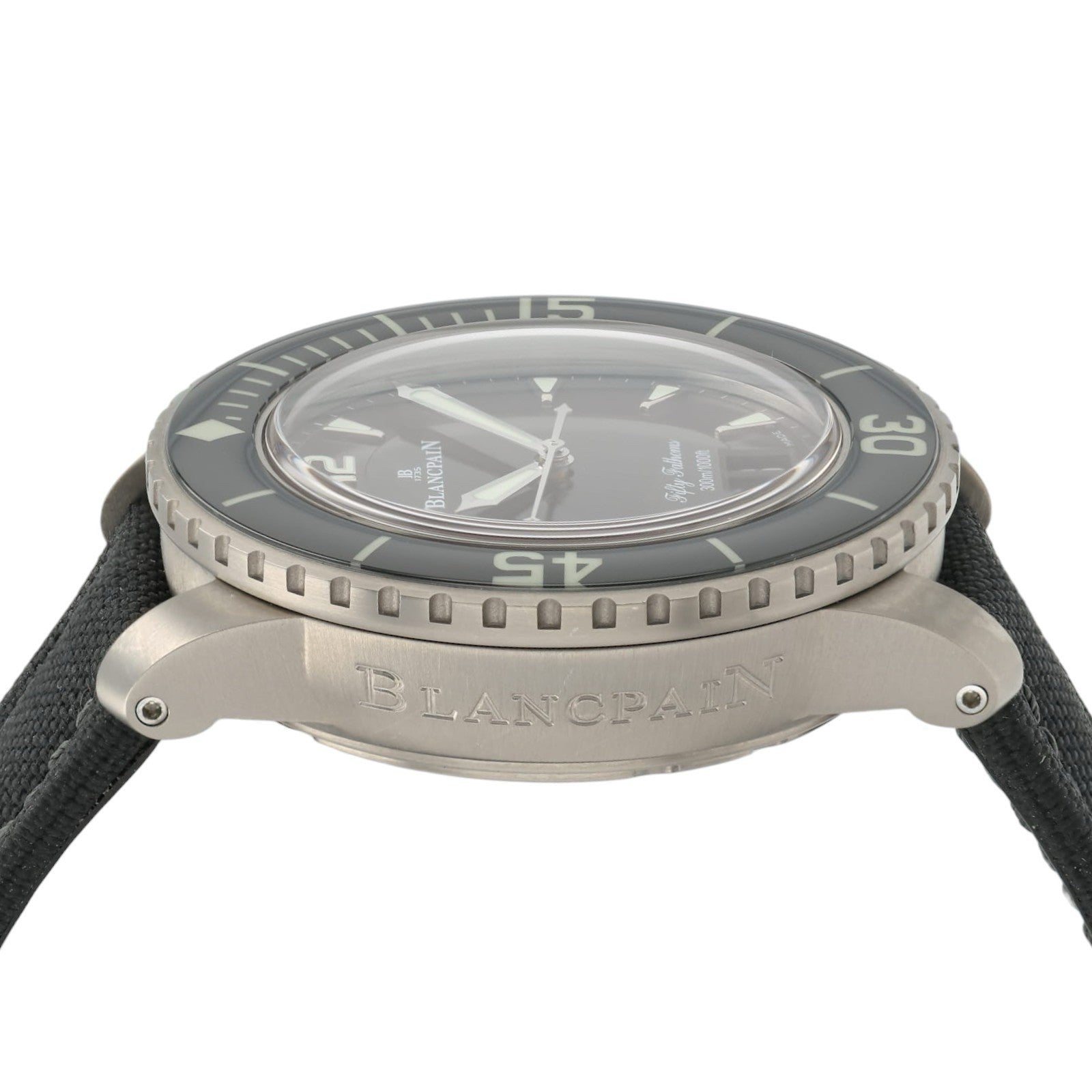 Blancpain Fifty Fathoms Black Dial Titanium 45mm Automatic Mens 5050 12B30 B52A