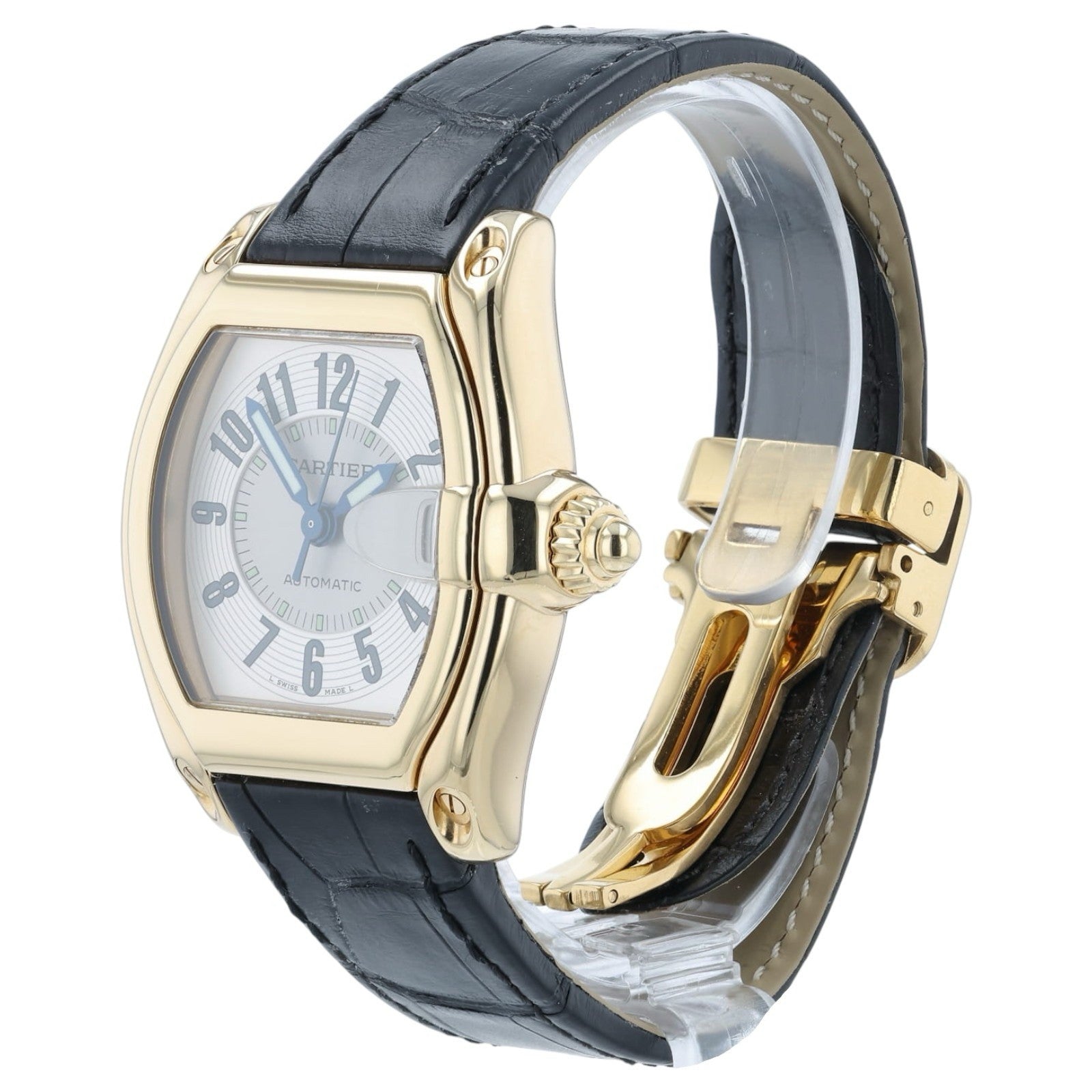 Cartier Roadster Silver Dial 18k Yellow Gold 37mm Automatic Men’s Watch W62003V2