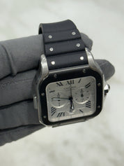 Cartier Santos Stainless Steel Silver Dial 43.3mm Automatic Mens Watch WSSA0017