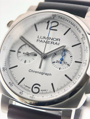 Panerai Luminor Chronograph Steel White Dial 44mm Automatic Men’s Watch PAM01218