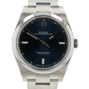 Rolex Oyster Perpetual Blue Dial Stainless Steel 39mm Automatic Mens 114300