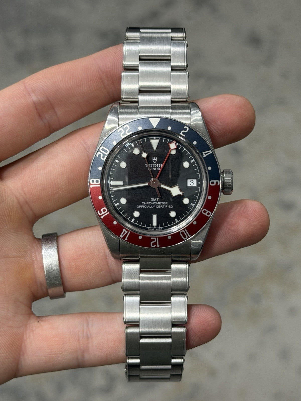 2018 Tudor Black Bay GMT Pepsi Black Dial Stainless Steel Men's Watch 79830RB