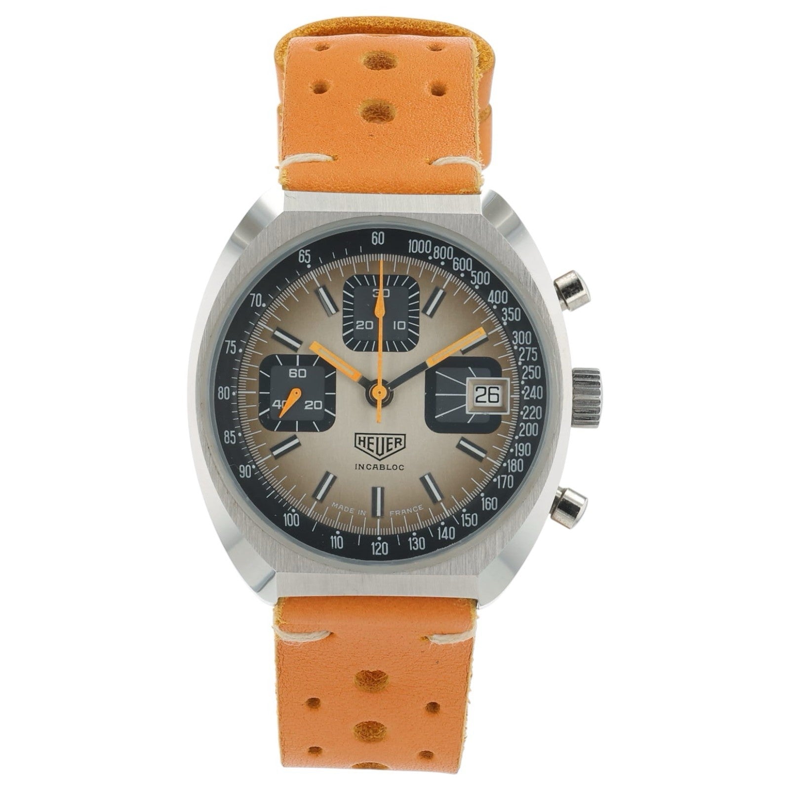 Heuer Stainless Steel Brown Dial 42mm Manual Wind Movement Men’s Watch 1614