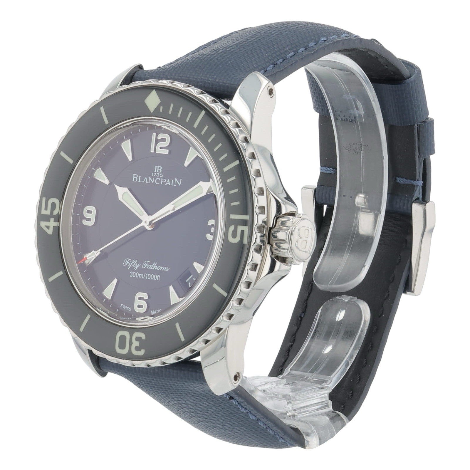 Blancpain Fifty Fathoms Stainless Steel Black Dial 45mm Automatic Men’s 5015