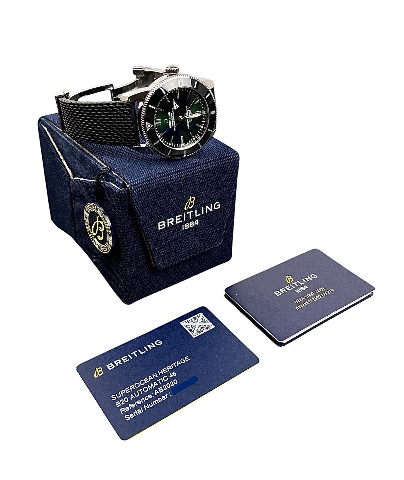 Breitling Superocean Green Dial Stainless Steel 46mm Automatic Mens Watch AB2020