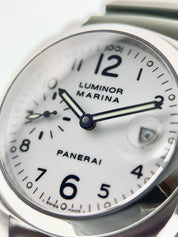 Panerai Luminor Marina Steel White Dial 40mm Automatic Men's Watch PAM0049