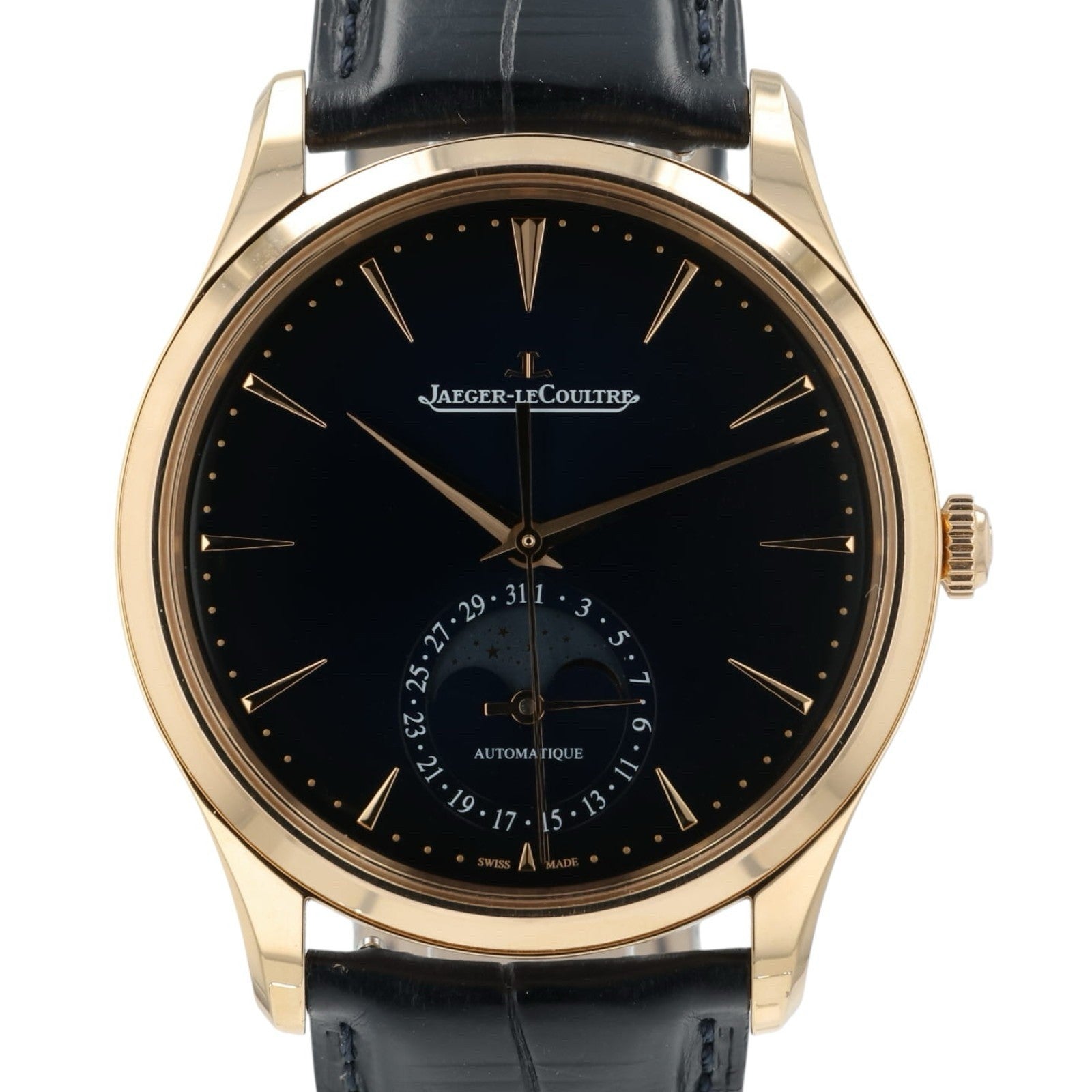 JLC Master Ultra-Thin Moon Blue Dial 18k Rose Gold 39mm Automatic Men’s Q1362580
