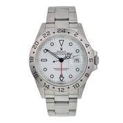 Rolex Explorer II Stainless Steel White Dial 40mm Automatic Mens Watch 16570