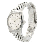Rolex Datejust Silver Stick Silver Dial Steel 36mm Automatic Men’s Watch 16030