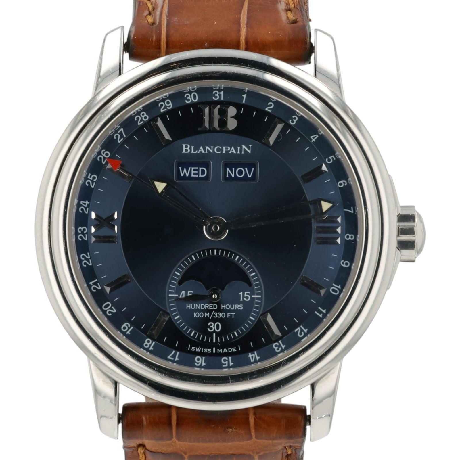 Blancpain Leman Triple Calendar Moonphase Blue Dial Steel 38mm Automatic 2763