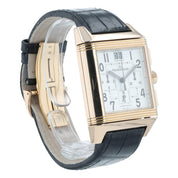 Jaeger LeCoultre Reverso 18k Rose Gold Silver Dial 35x41mm Automatic Q7012620