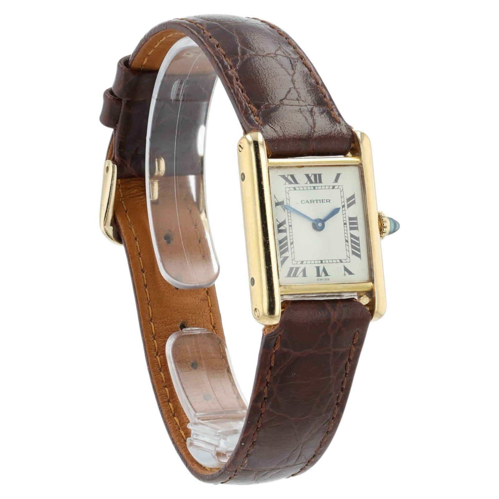Cartier Tank Louis White Dial Stainless Steel 21x28mm Manual Wind Watch 78087