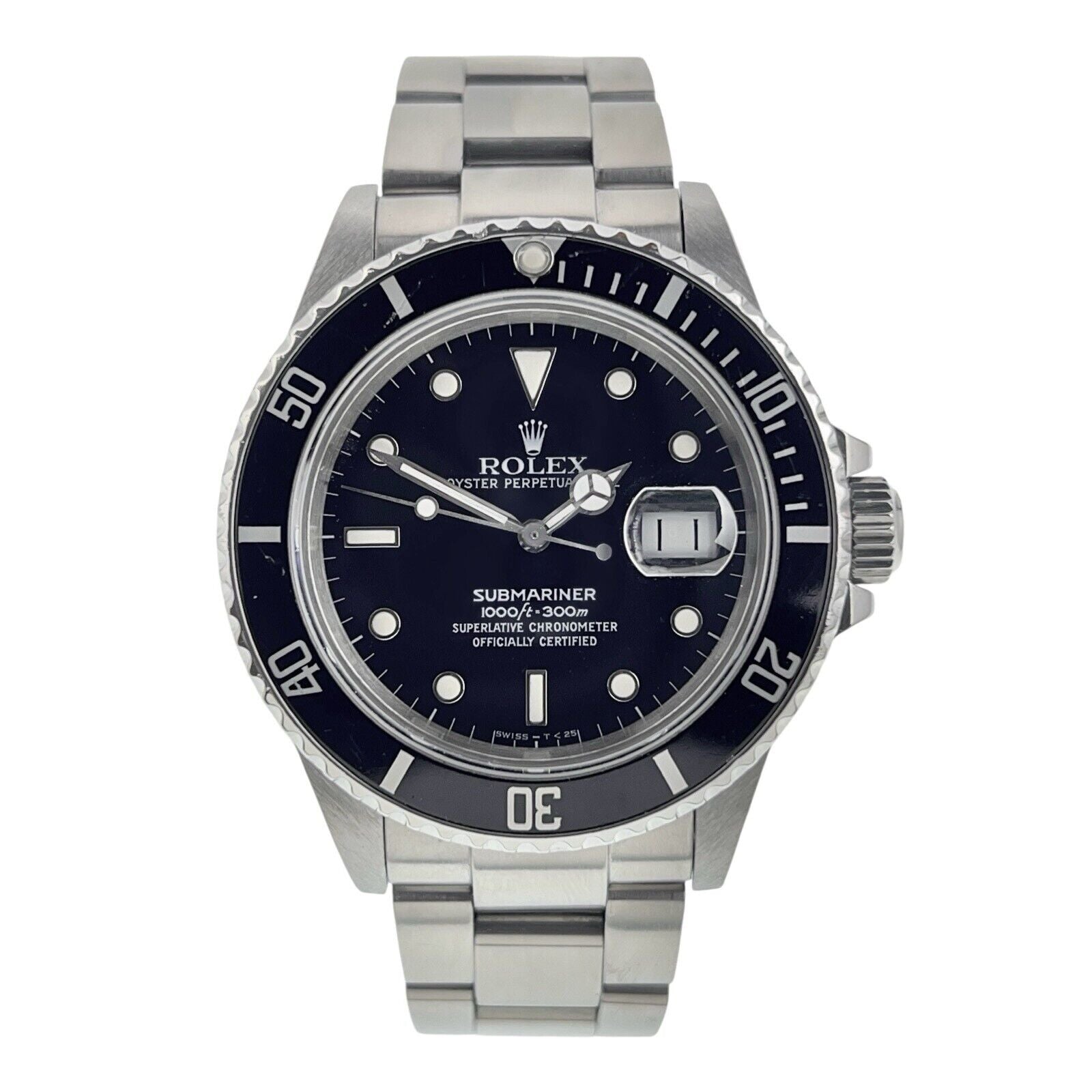 Rolex Submariner Date Stainless Steel Black Dial 40mm Automatic Men’s 16800