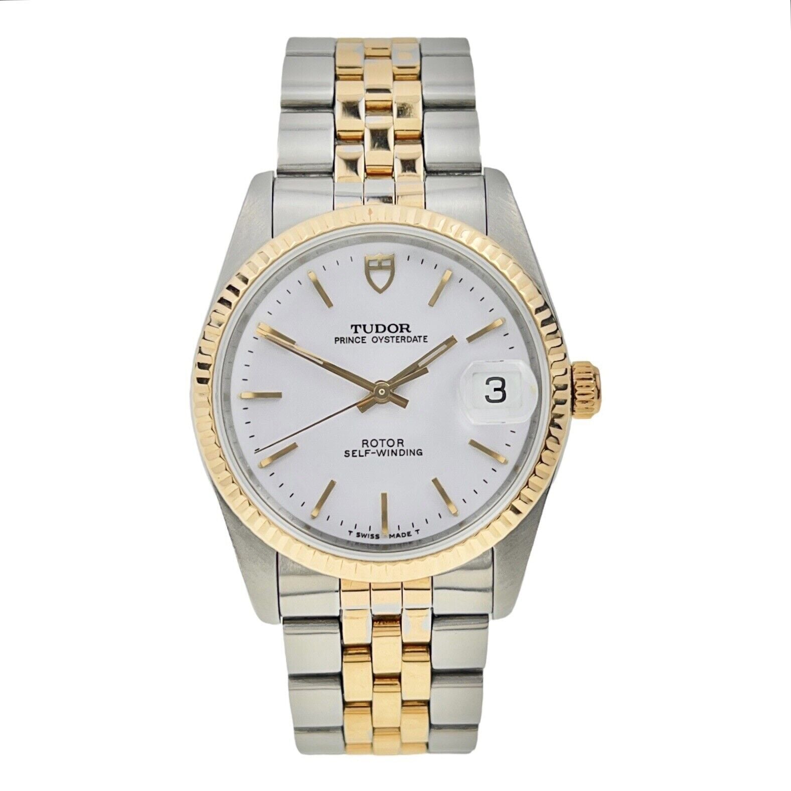 Tudor Prince Date Stainless Steel & Gold 34mm Automatic Men’s Watch 74033